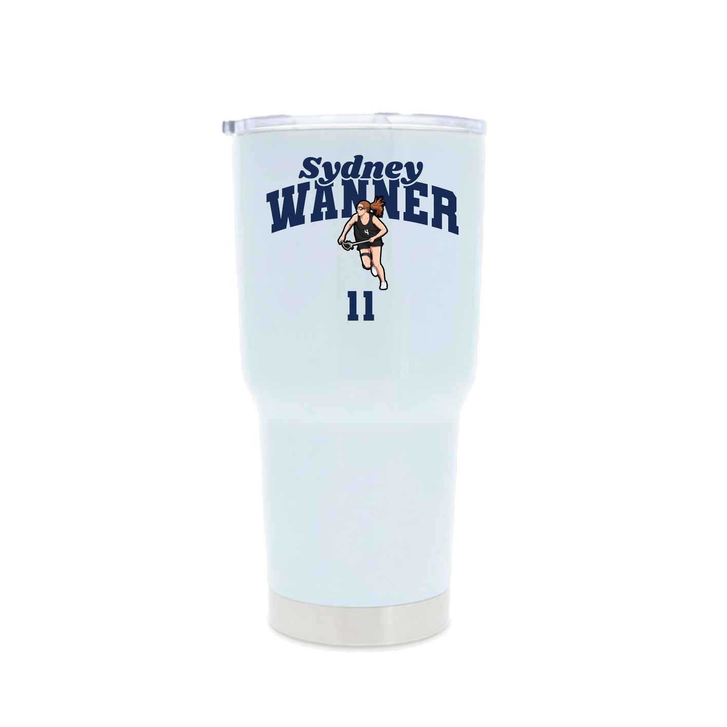 30oz Stainless Steel Tumbler — Signature Arch in White