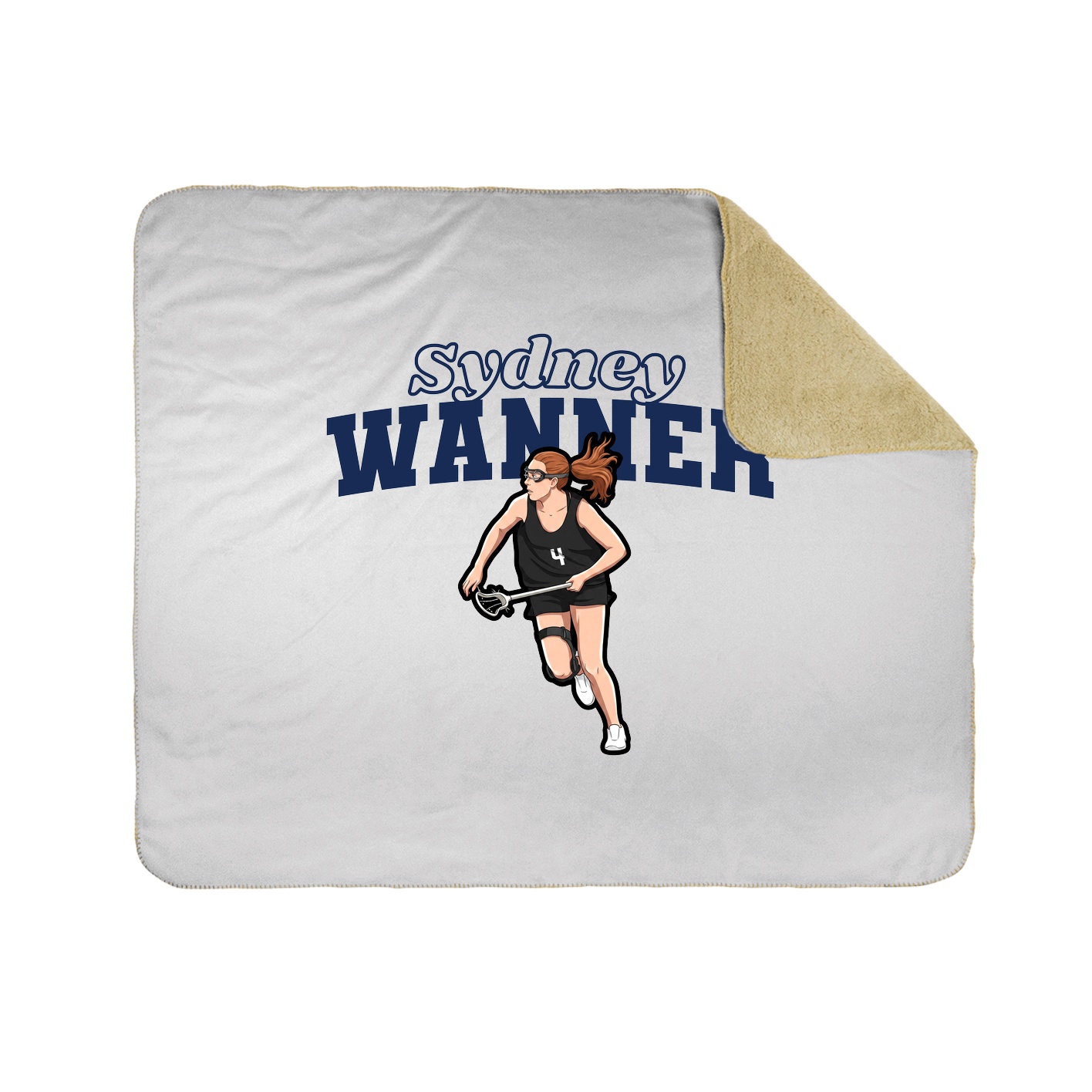 Throw Blanket — Name Arch in White