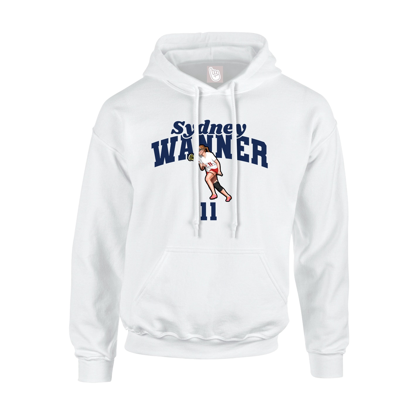 Hoodie — Signature Arch in White
