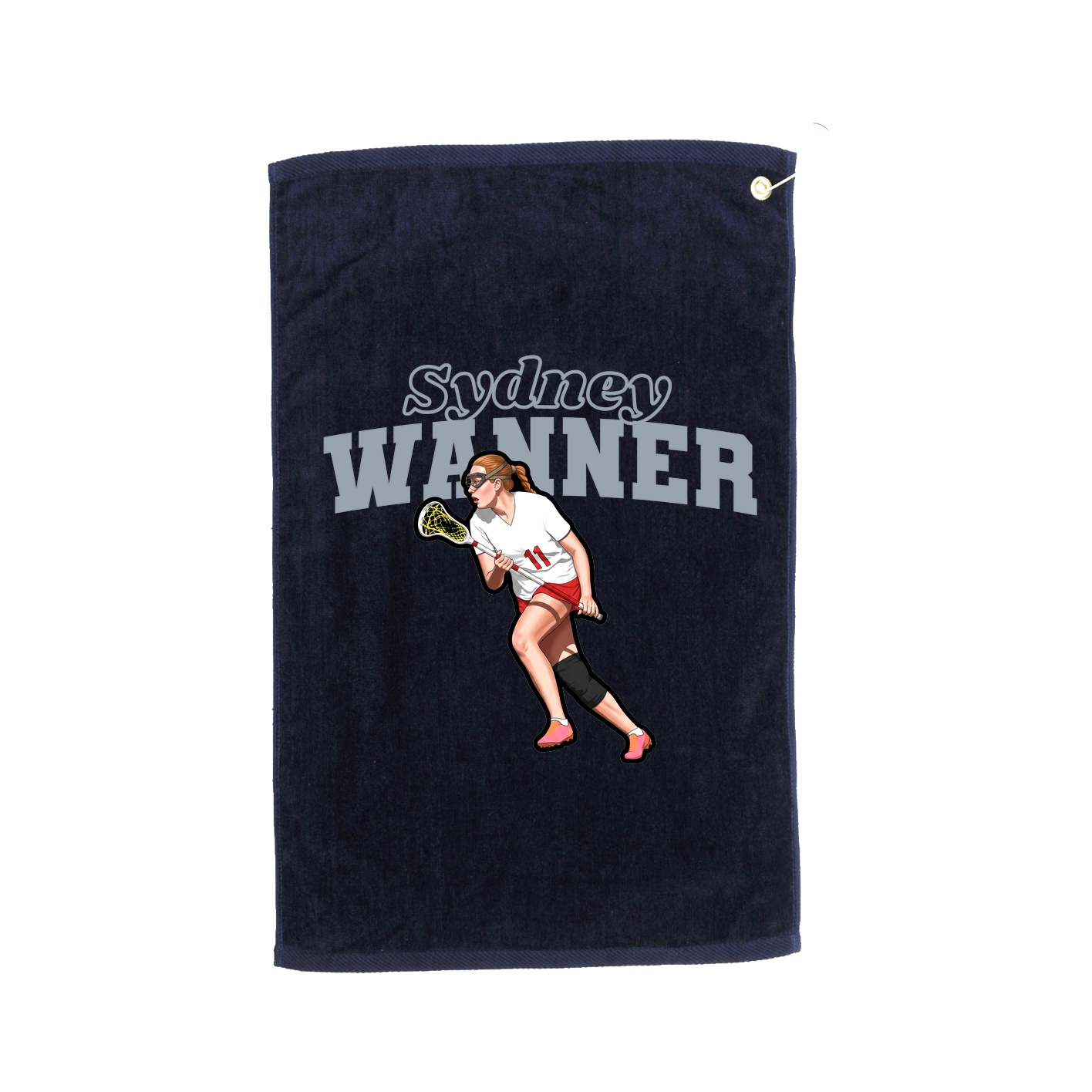 Golf Towel — Name Arch in Navy