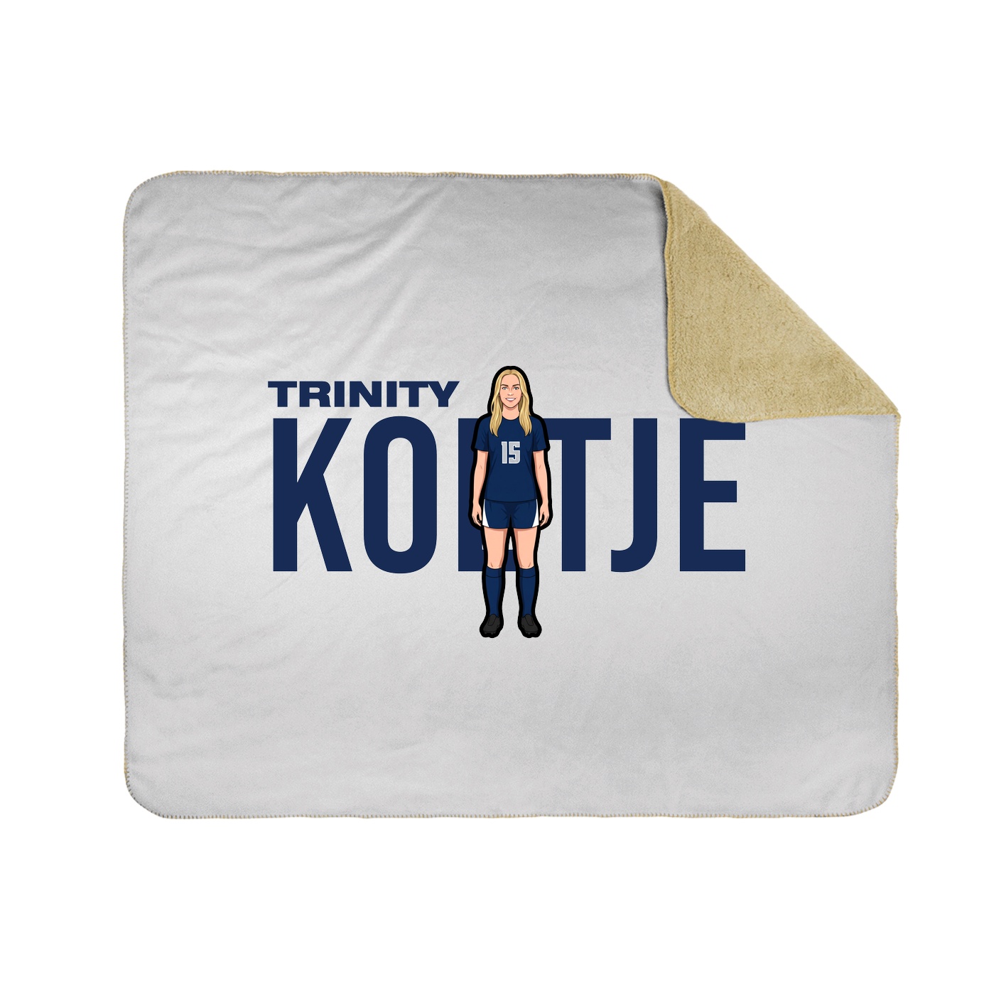 Throw Blanket — Player Name in White