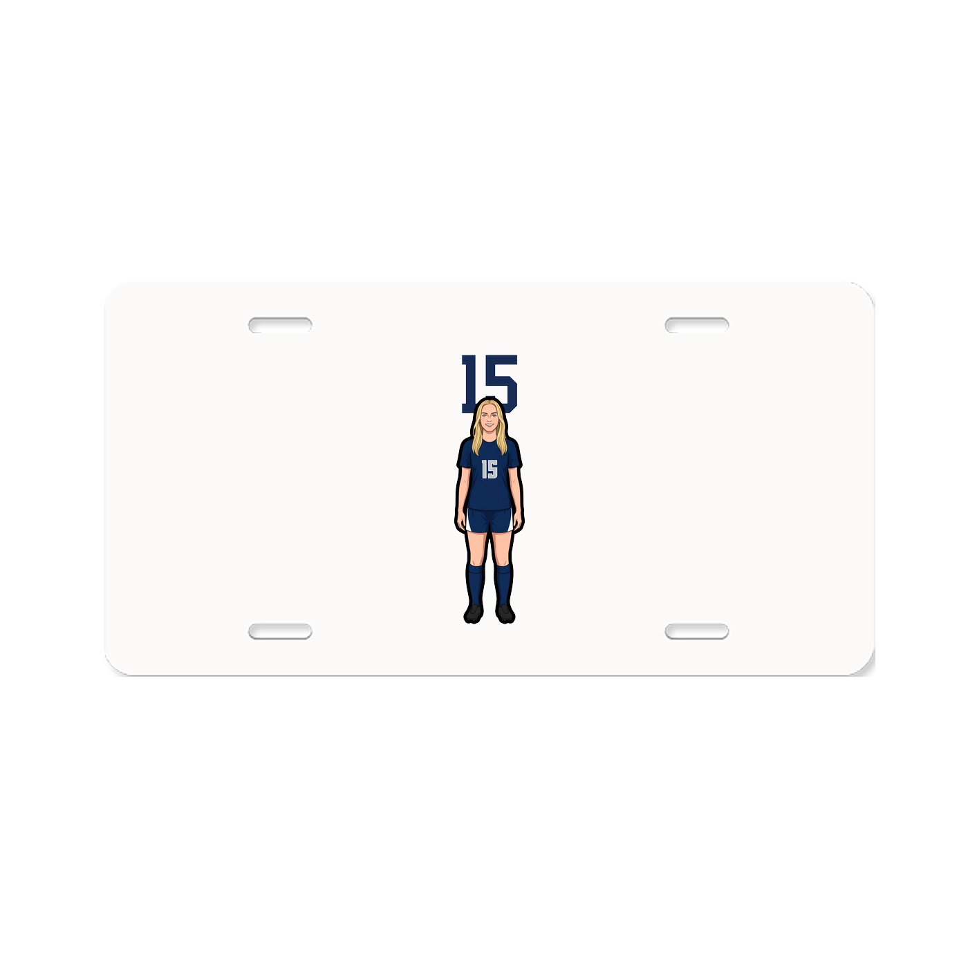 License Plate — Number Top in Classic