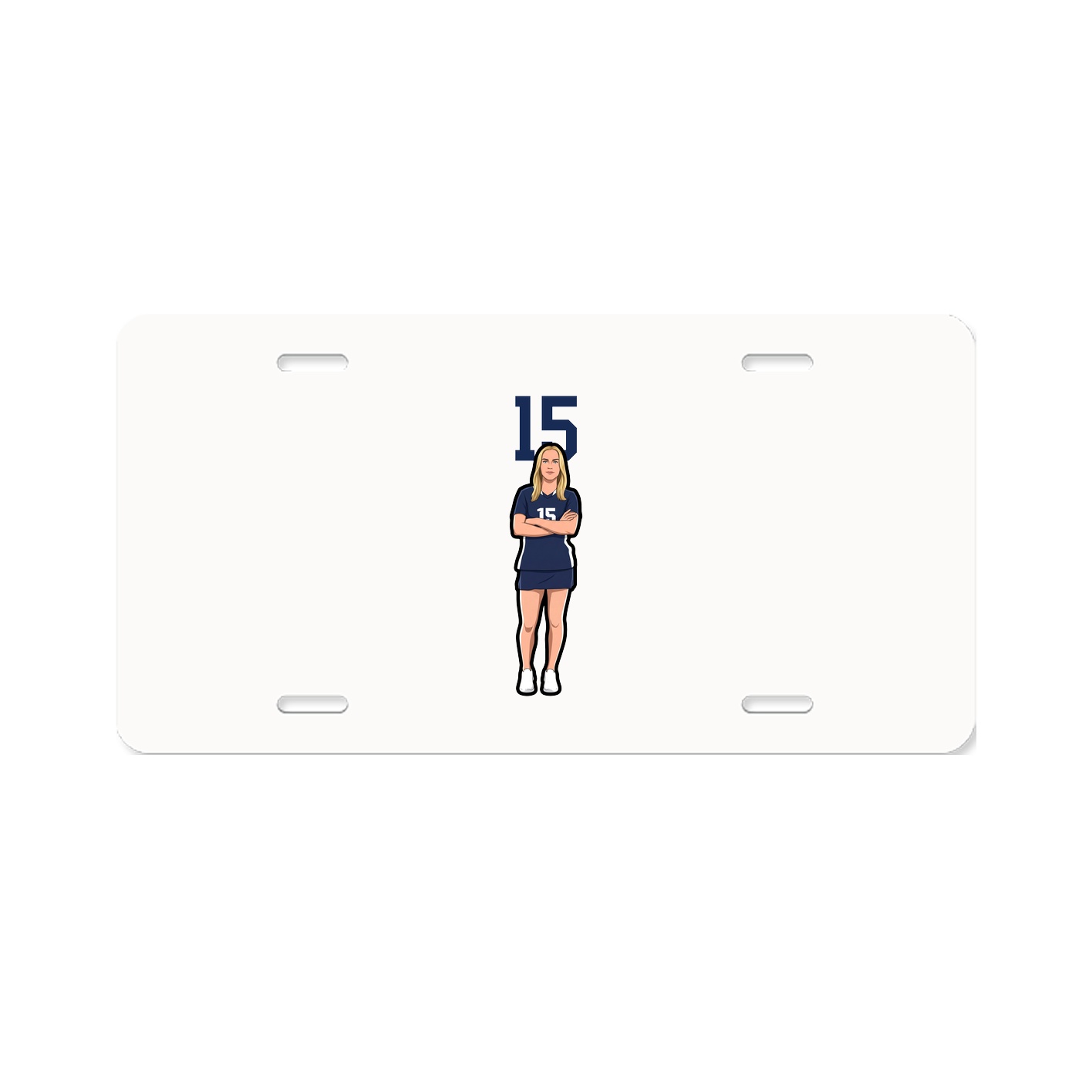 License Plate — Number Top in Classic