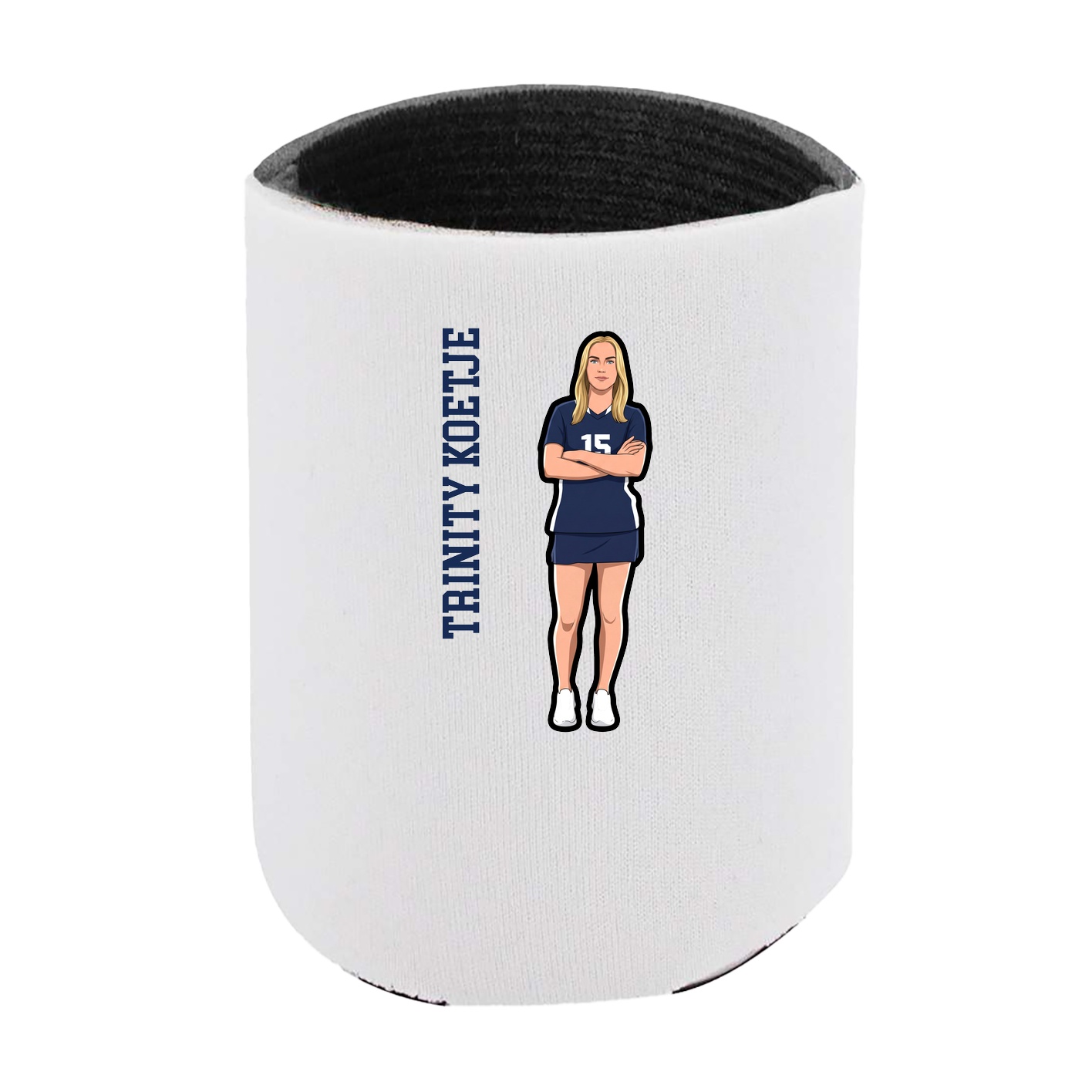 Can Holder — Name Vertical in White