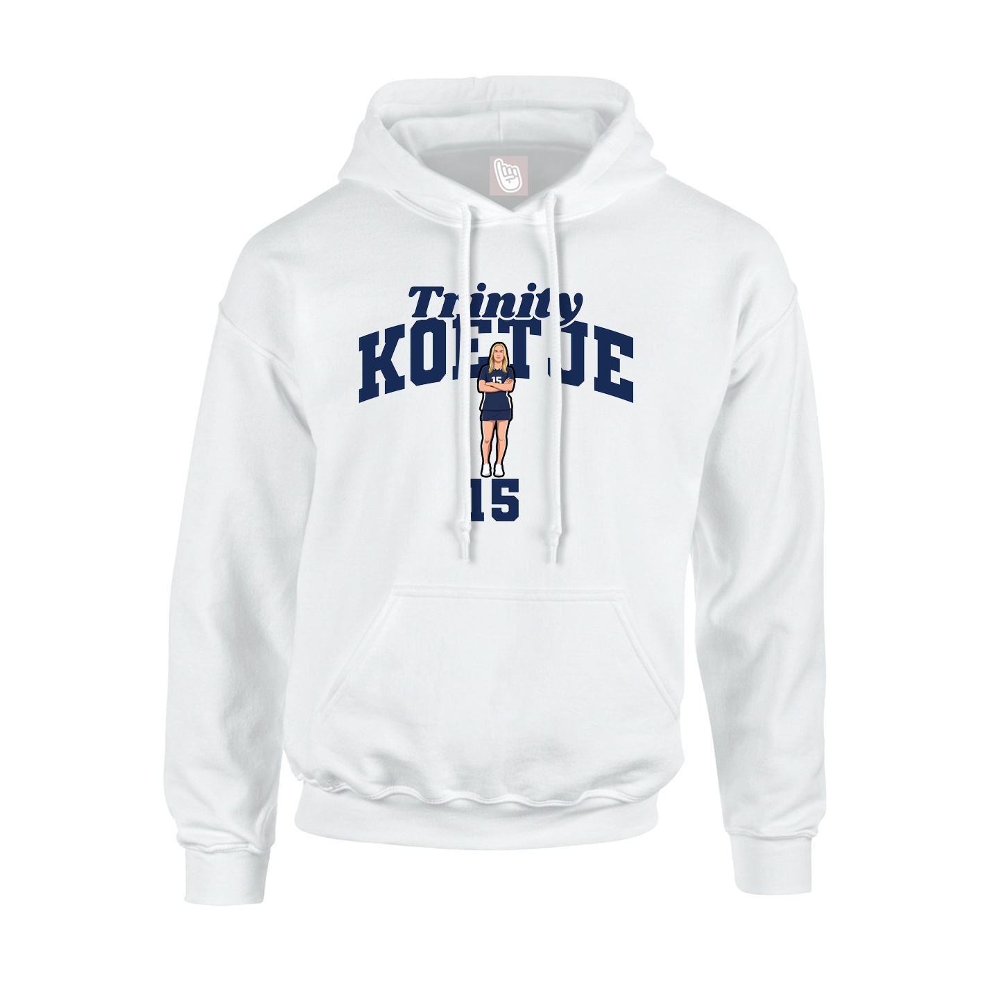 Hoodie — Signature Arch in White