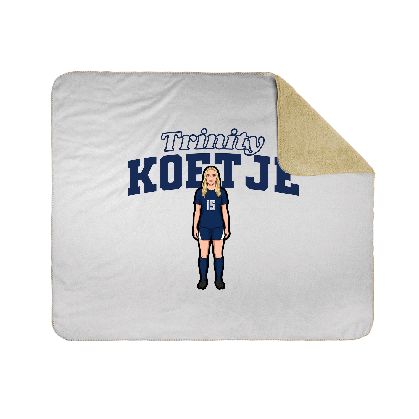 Throw Blanket — Name Arch in White
