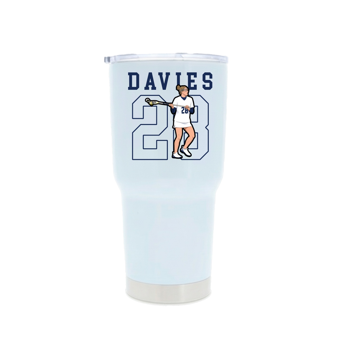 30oz Stainless Steel Tumbler — Shirsey in White
