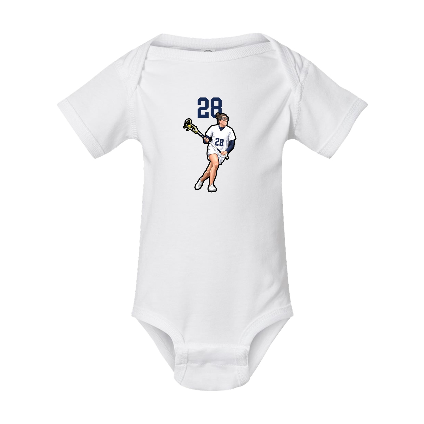 Baby Onesie — Number Top in White