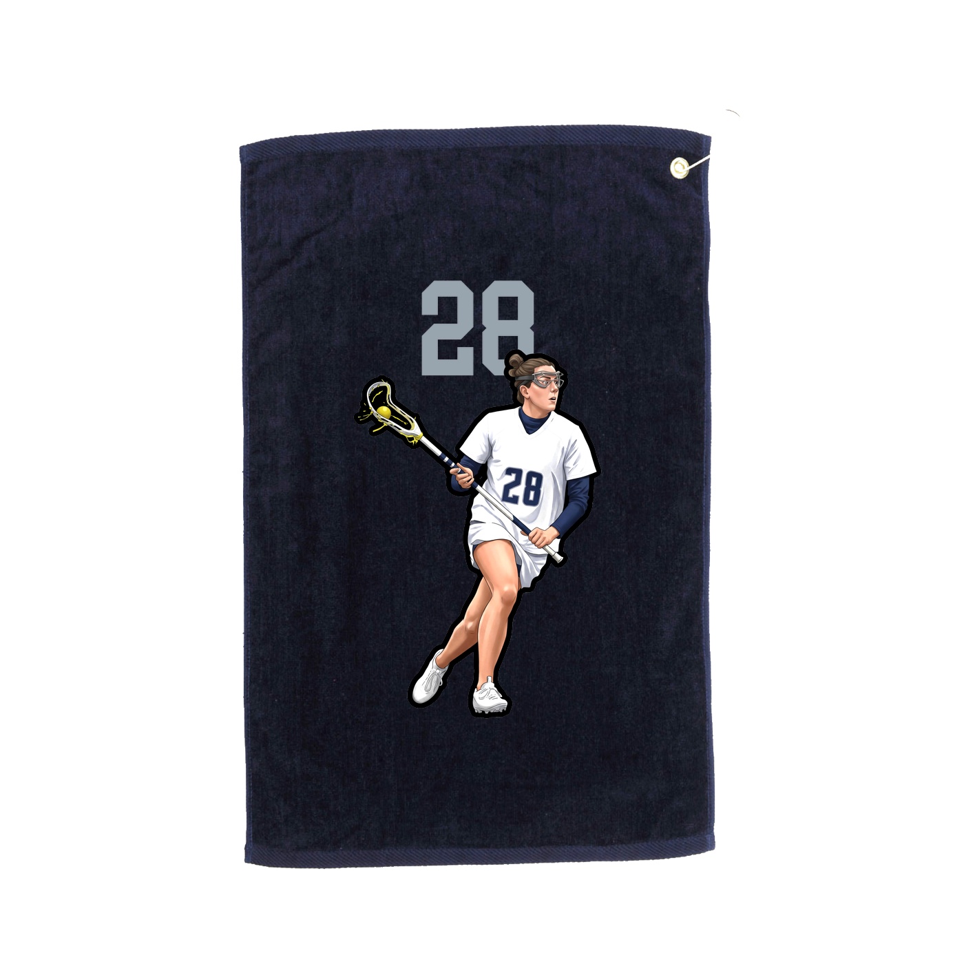 Golf Towel — Number Top in Navy