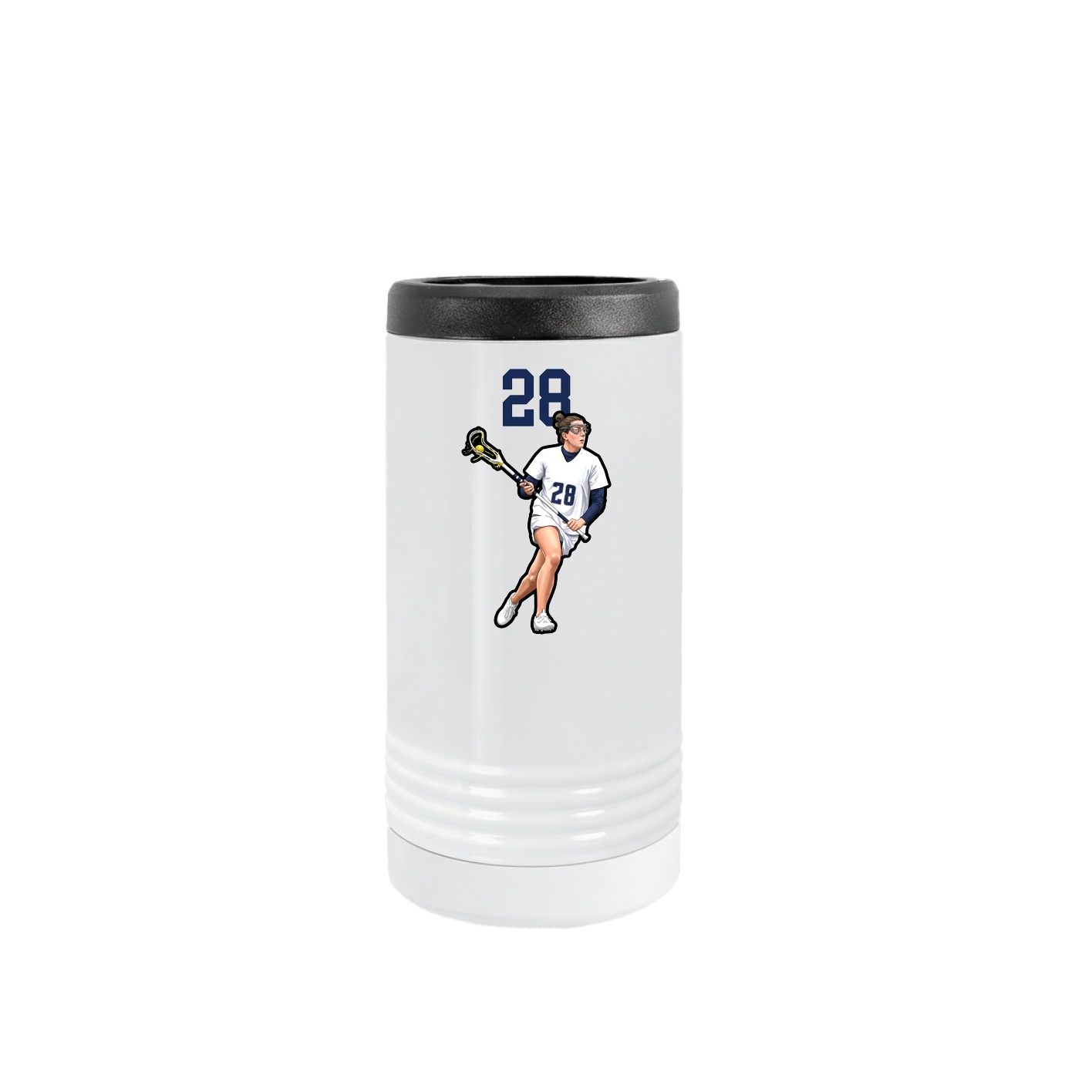 Slim Beverage Holder — Number Top in White