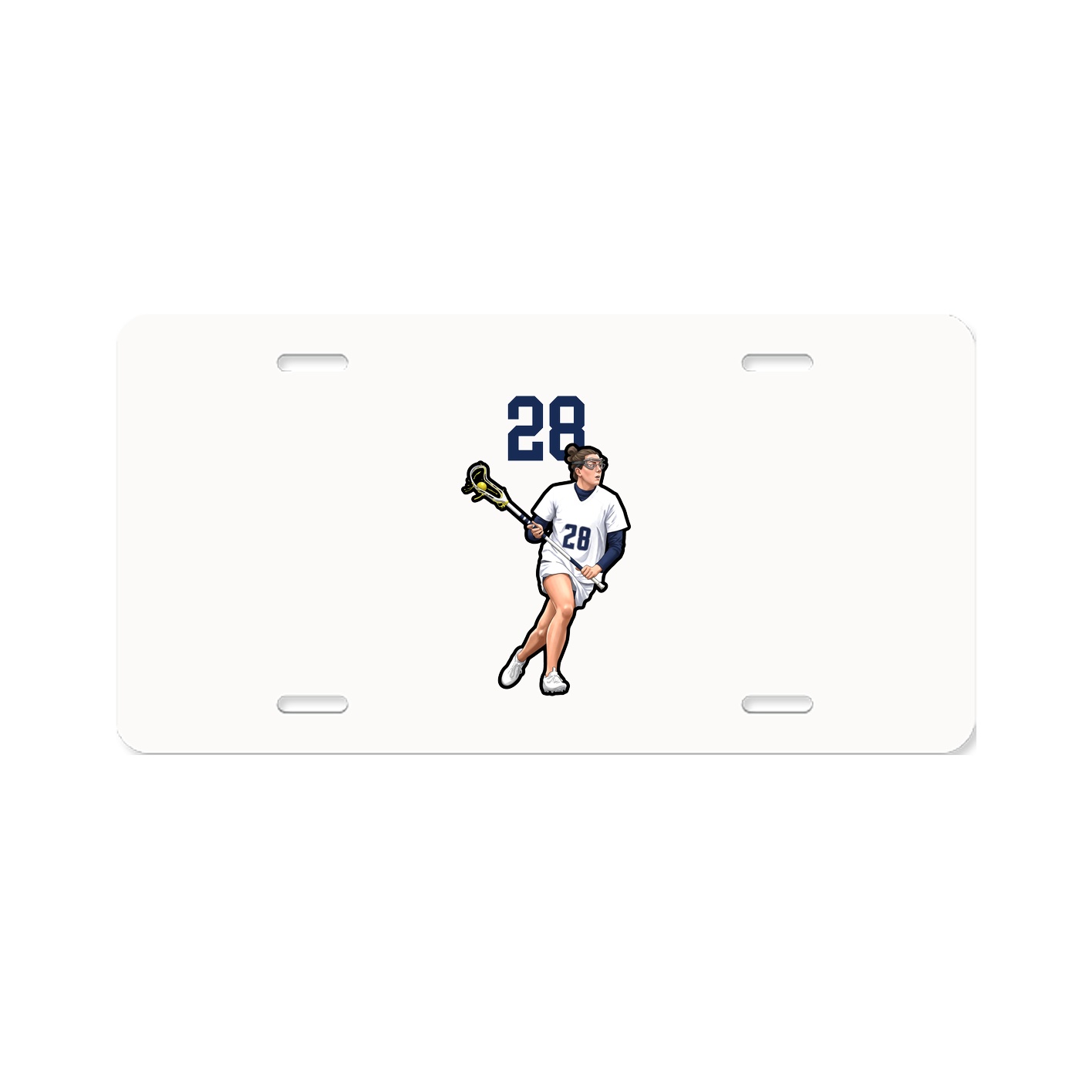 License Plate — Number Top in Classic