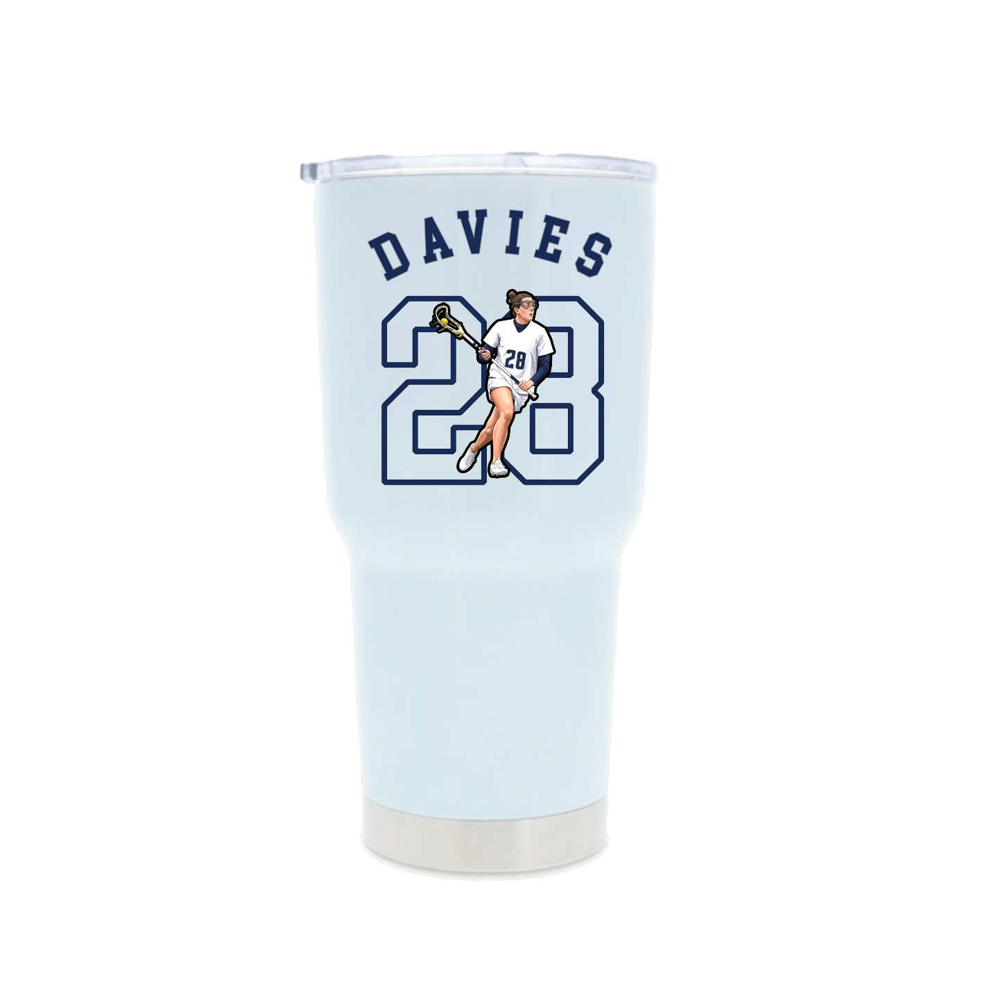 30oz Stainless Steel Tumbler — Shirsey Arch in White