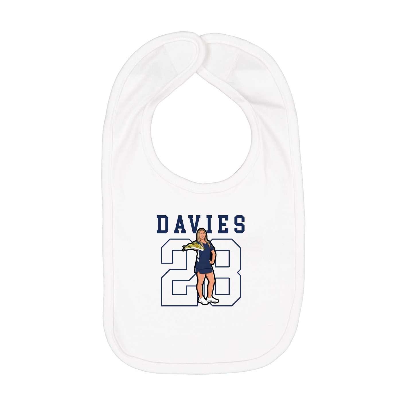 Infant Bib — Shirsey in White
