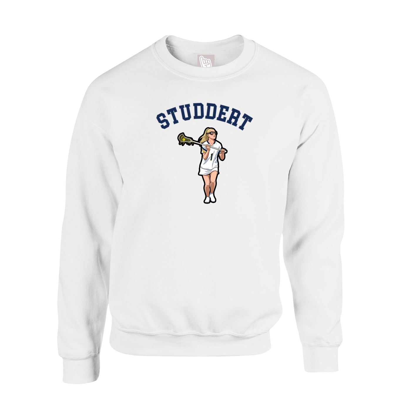 Fleece Crew — Shirsey Arch in White