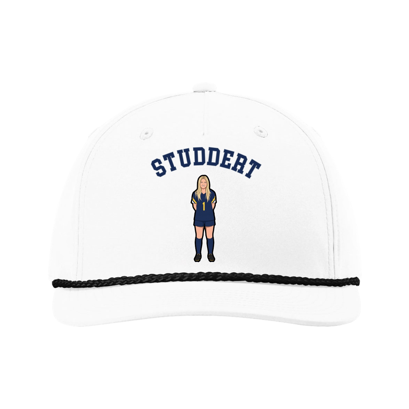 Five-Panel Classic Rope Cap — Shirsey Arch in White