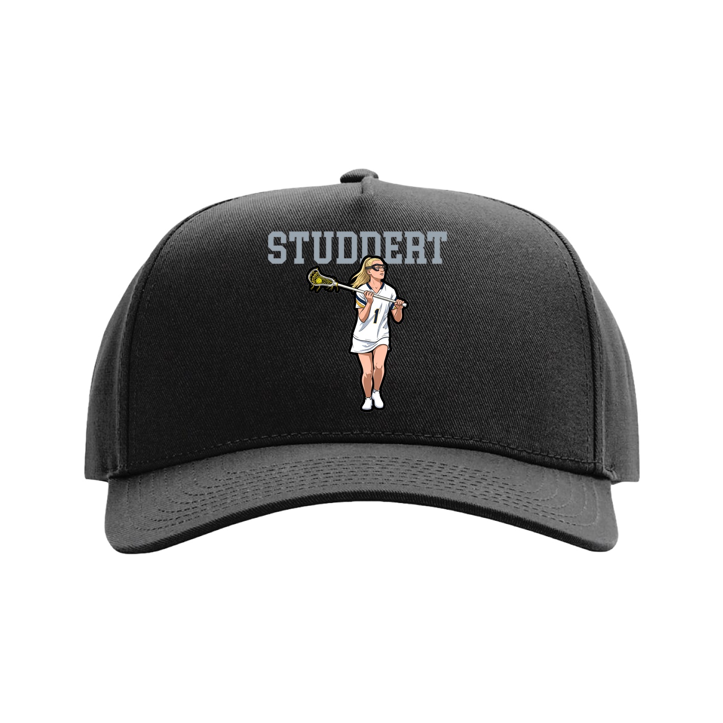 Full Fabric Five-Panel Champ Cap — Shirsey in Black