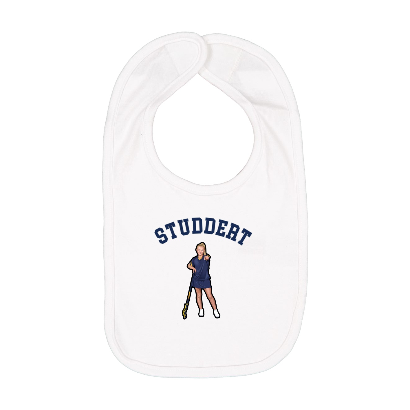 Infant Bib — Shirsey Arch in White