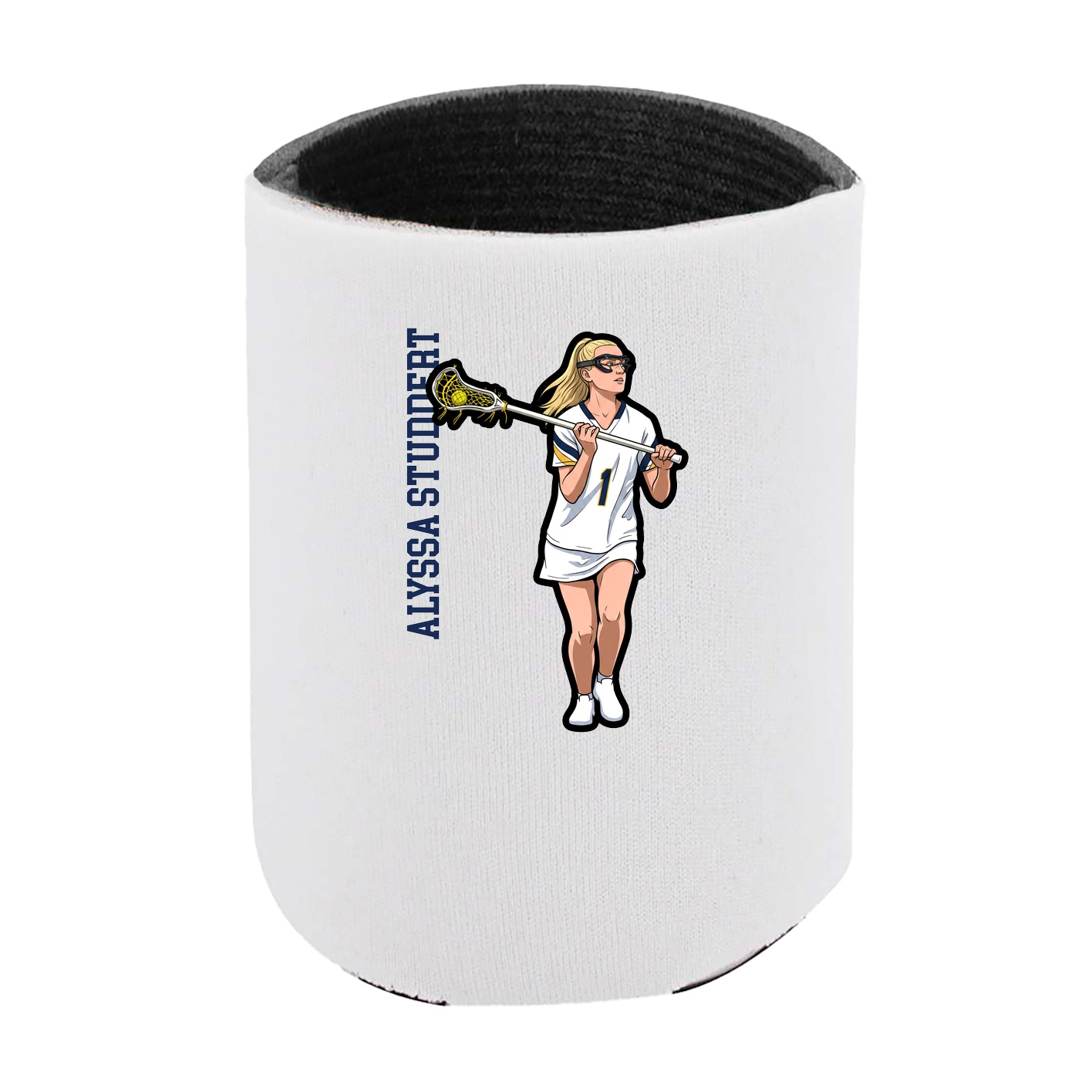 Can Holder — Name Vertical in White