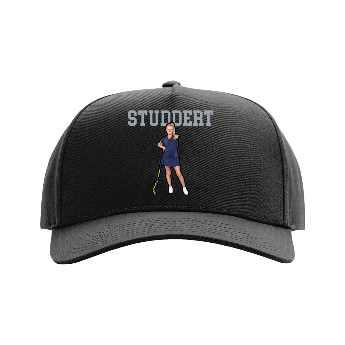 Full Fabric Five-Panel Champ Cap — Shirsey in Black
