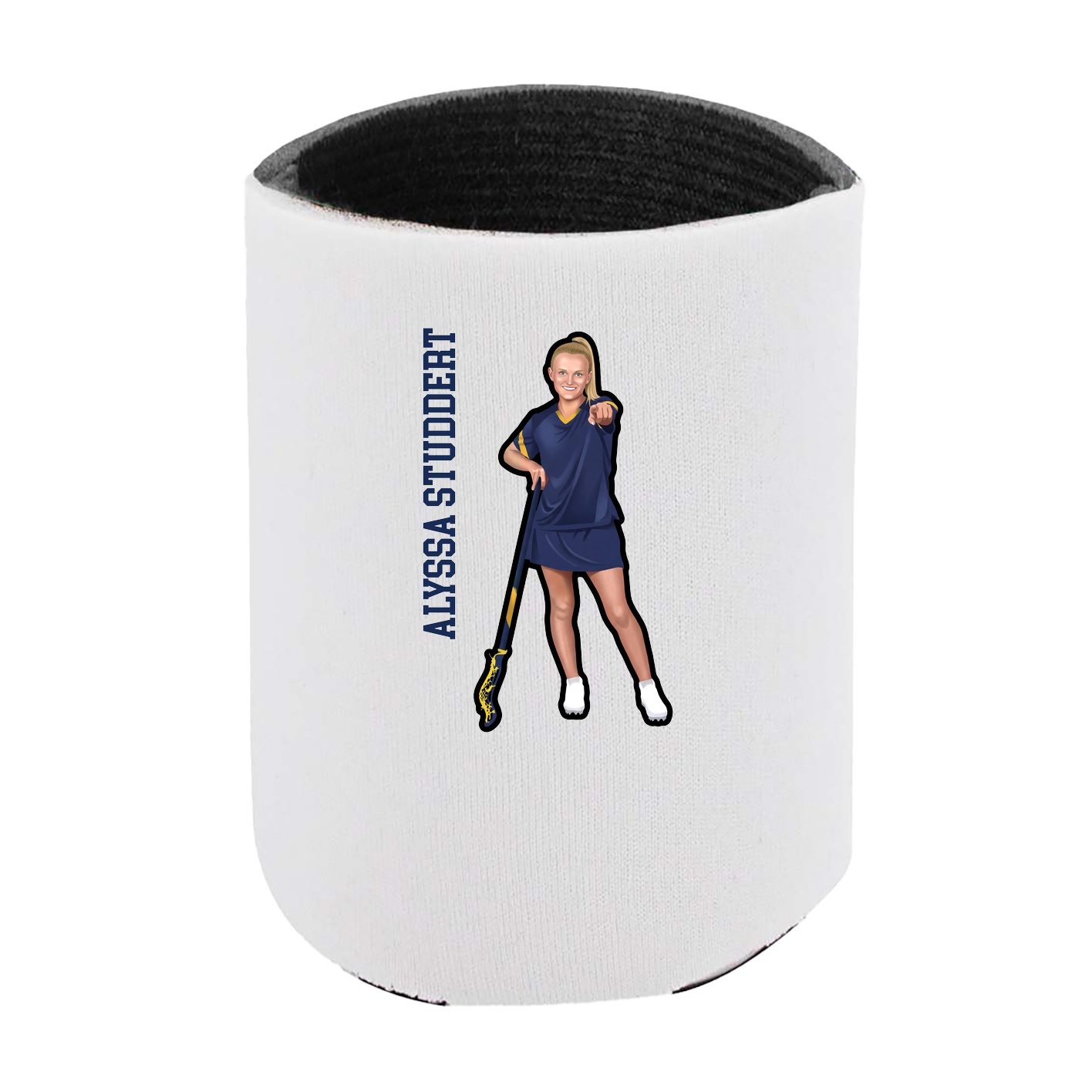 Can Holder — Name Vertical in White