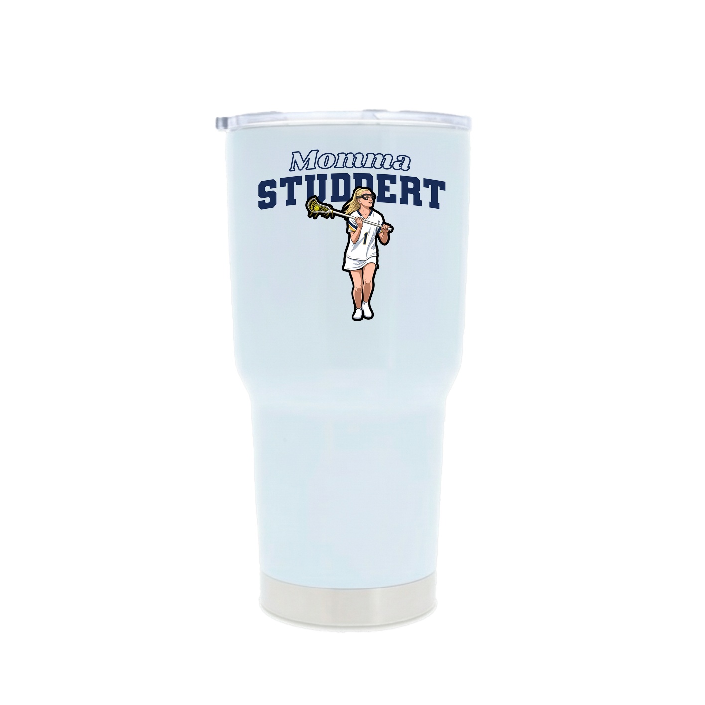 30oz Stainless Steel Tumbler — Mothers Day Block in White