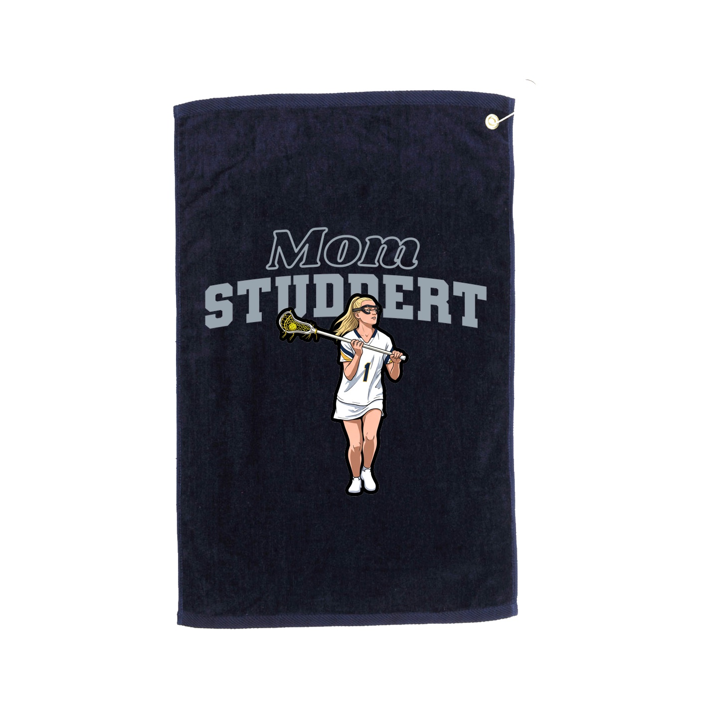 Golf Towel — Mothers Day Block in Navy