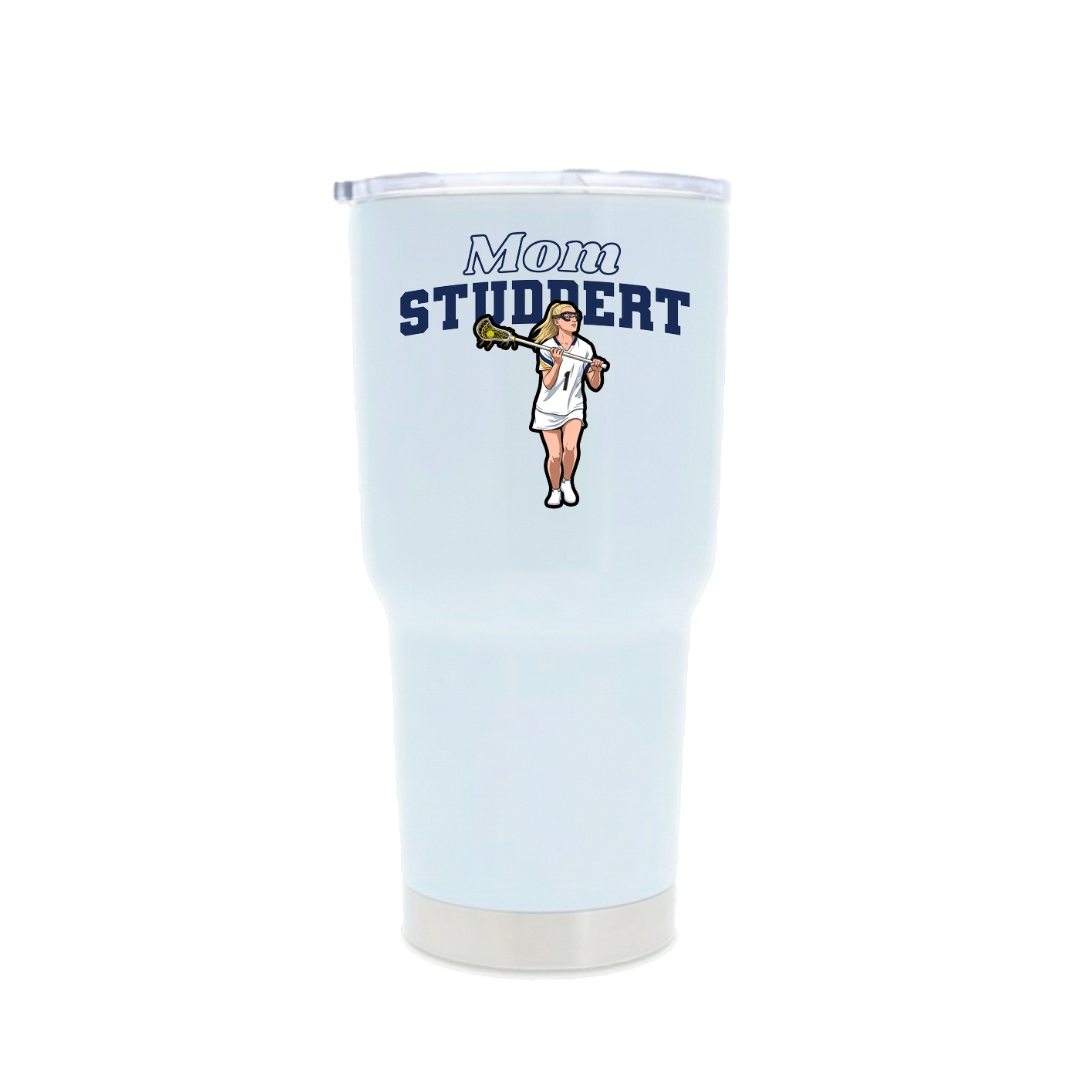30oz Stainless Steel Tumbler — Mothers Day Block in White