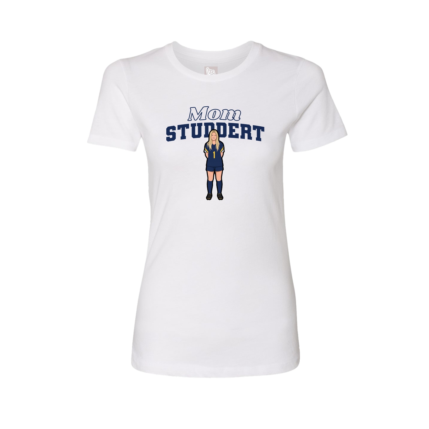 Womens Tee — Mothers Day Block in White