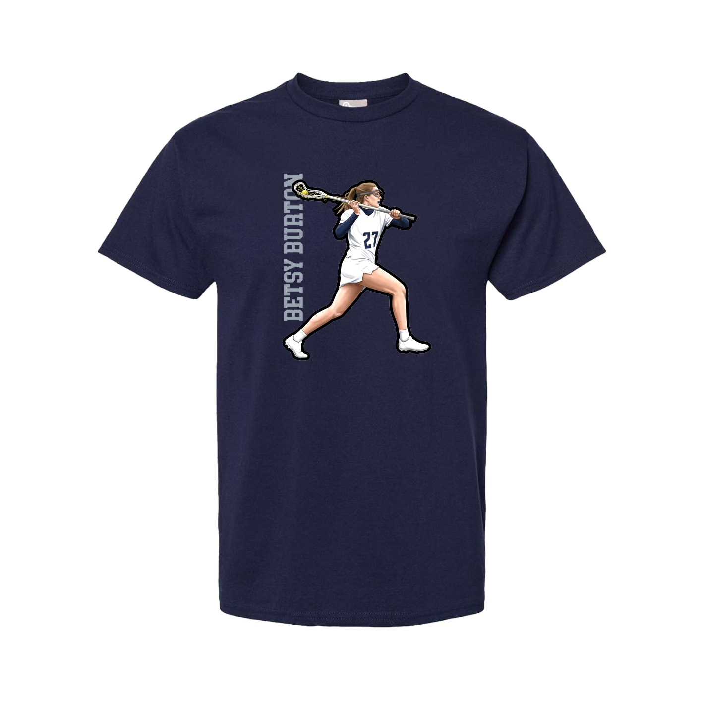 Youth Tee — Name Vertical in Navy