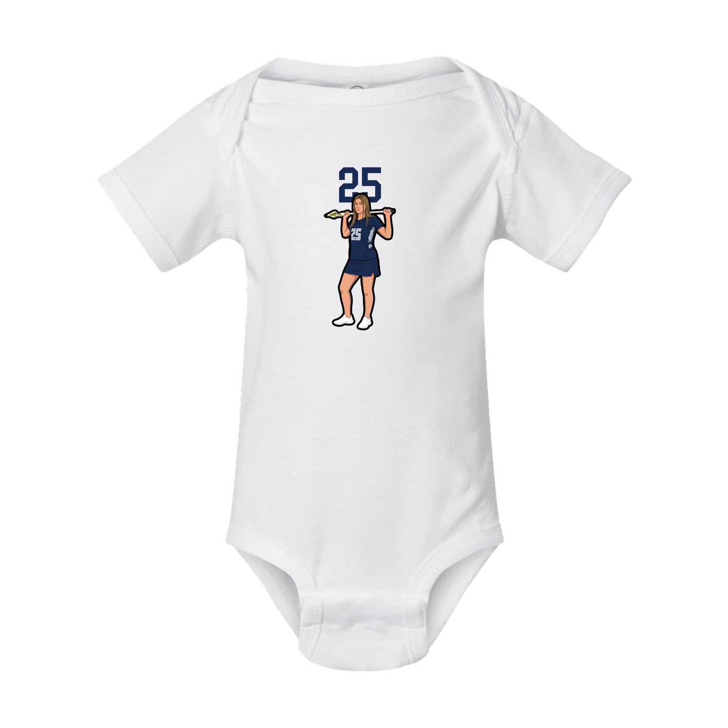 Baby Onesie — Number Top in White