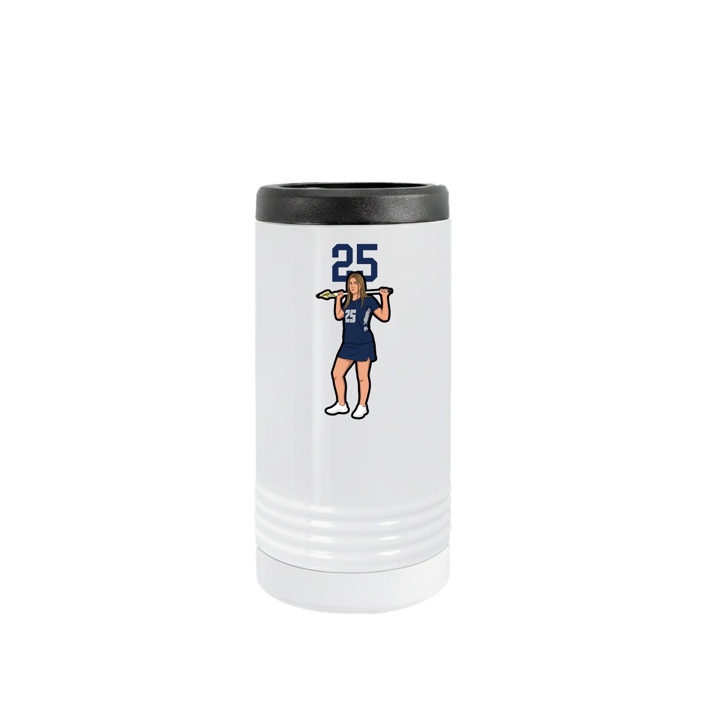 Slim Beverage Holder — Number Top in White