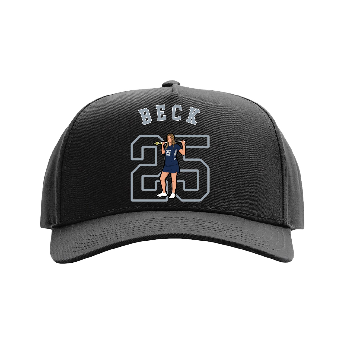 Full Fabric Five-Panel Champ Cap — Shirsey Arch in Black