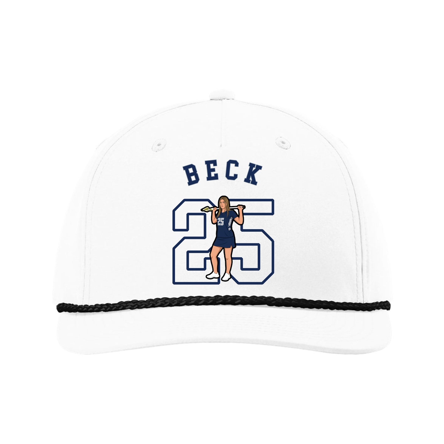 Five-Panel Classic Rope Cap — Shirsey Arch in White
