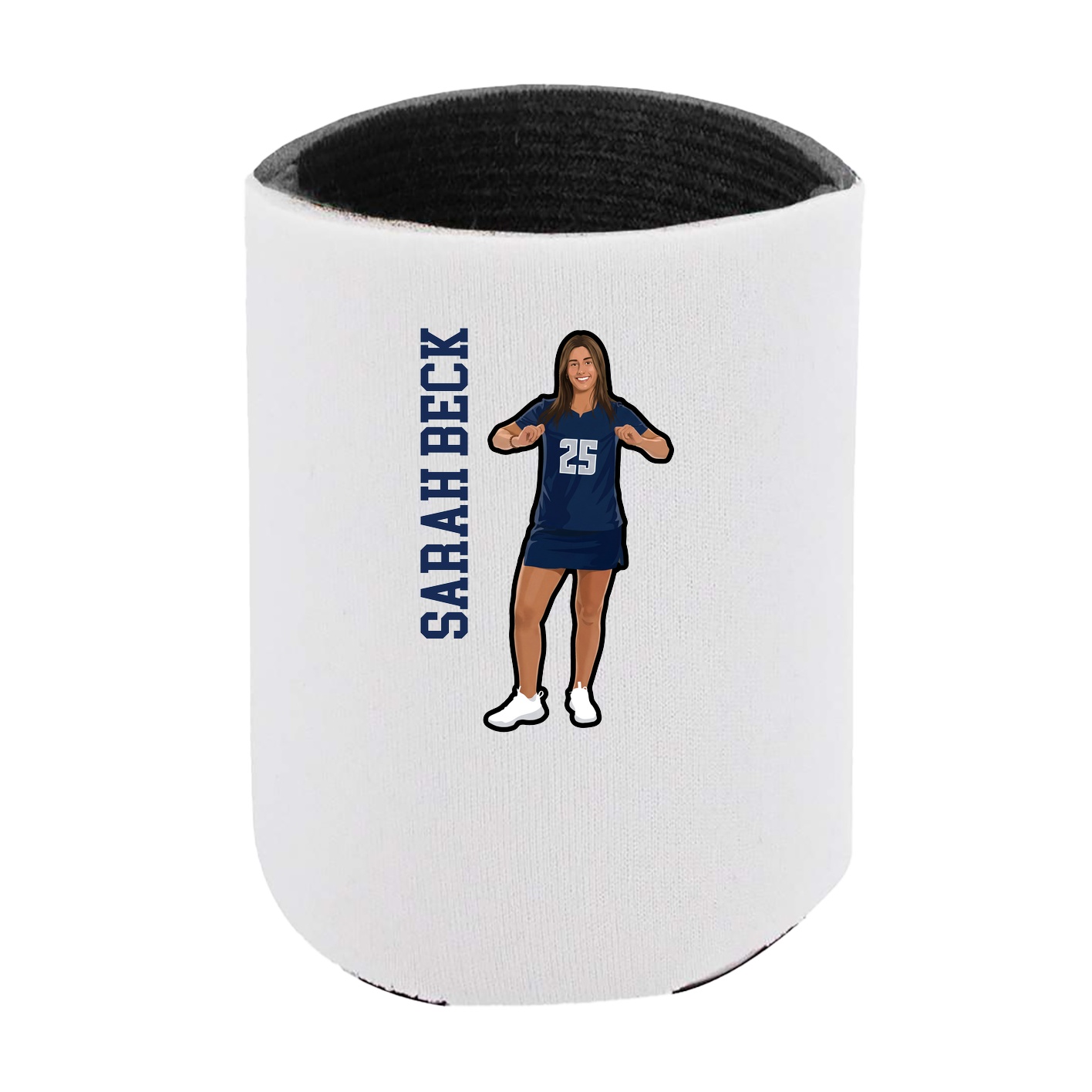 Can Holder — Name Vertical in White