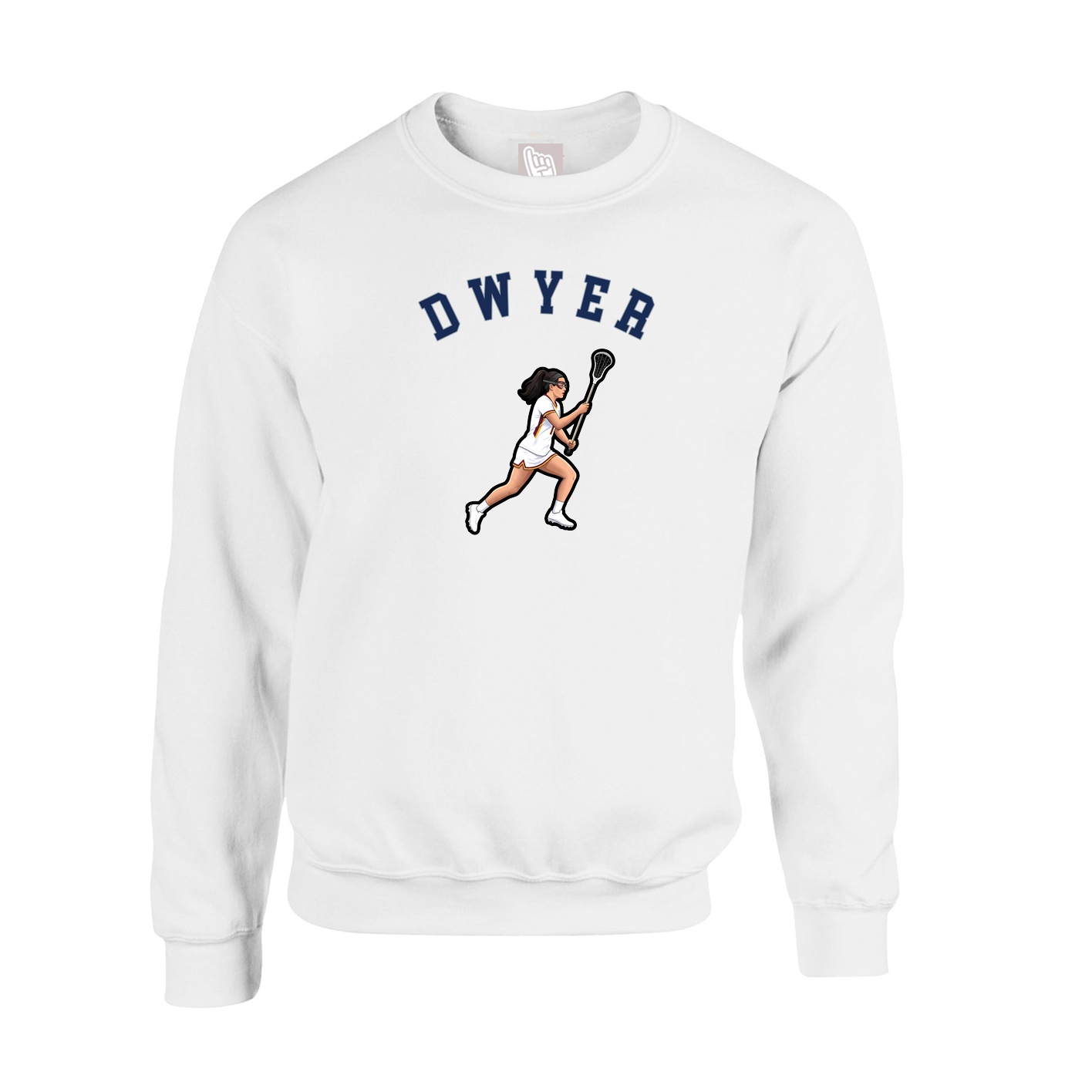 Fleece Crew — Shirsey Arch in White