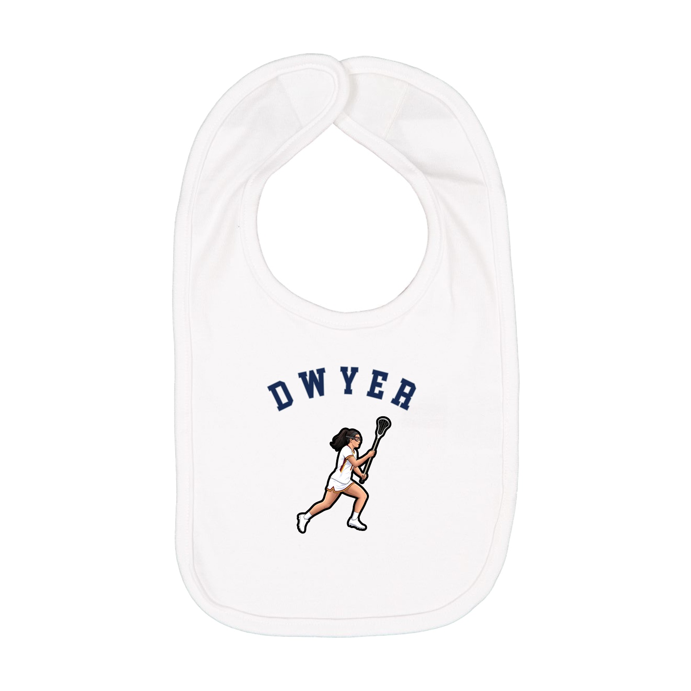 Infant Bib — Shirsey Arch in White