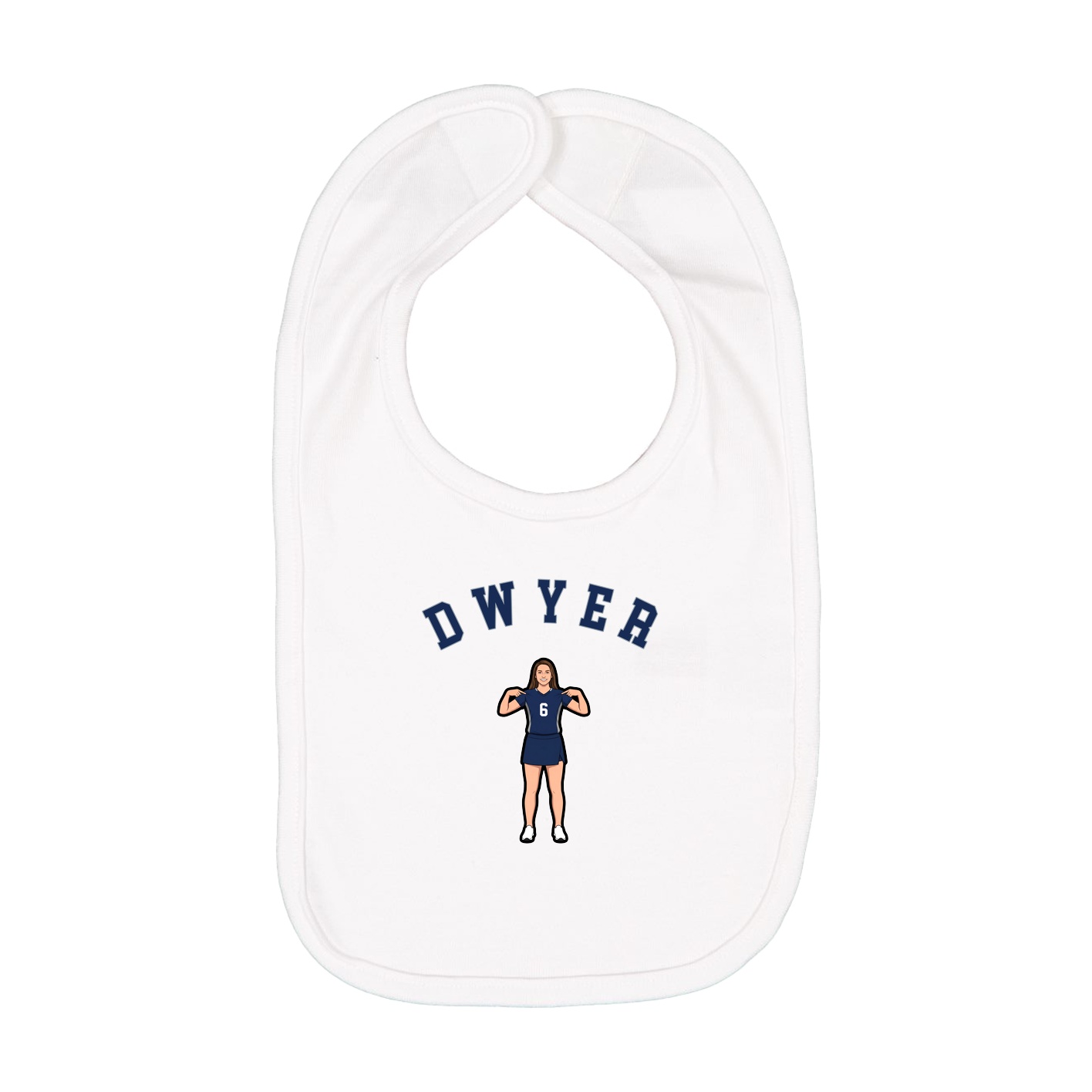 Infant Bib — Shirsey Arch in White