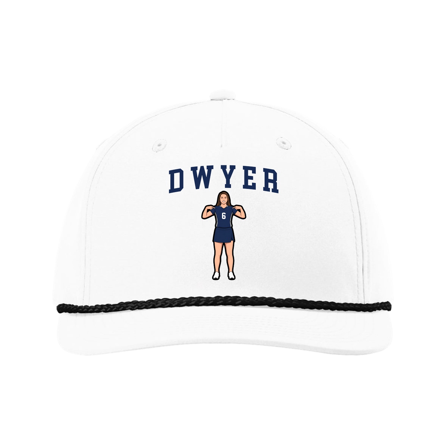 Five-Panel Classic Rope Cap — Shirsey in White