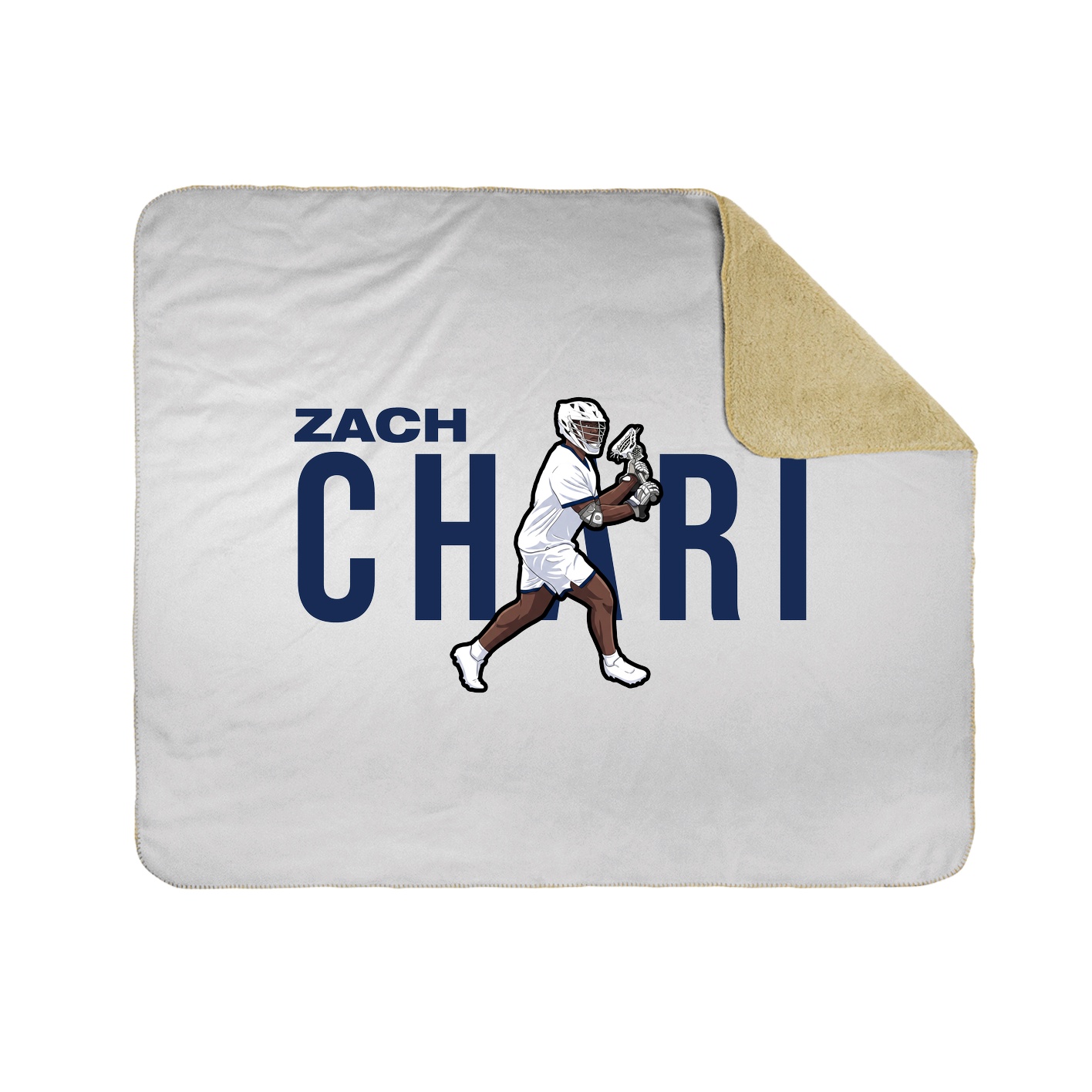 Throw Blanket — Player Name in White