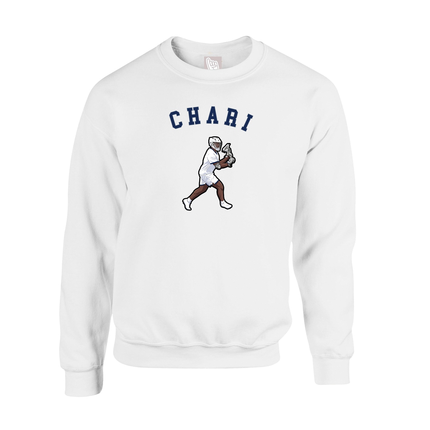 Fleece Crew — Shirsey Arch in White