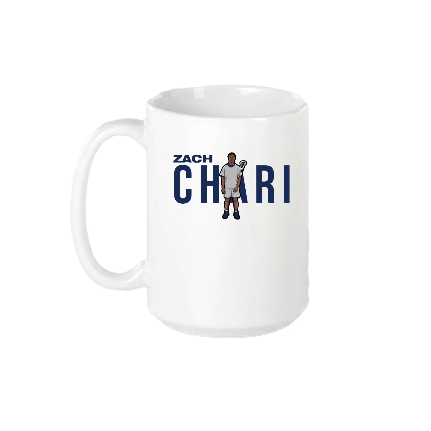 15oz Coffee Mug — Player Name in White