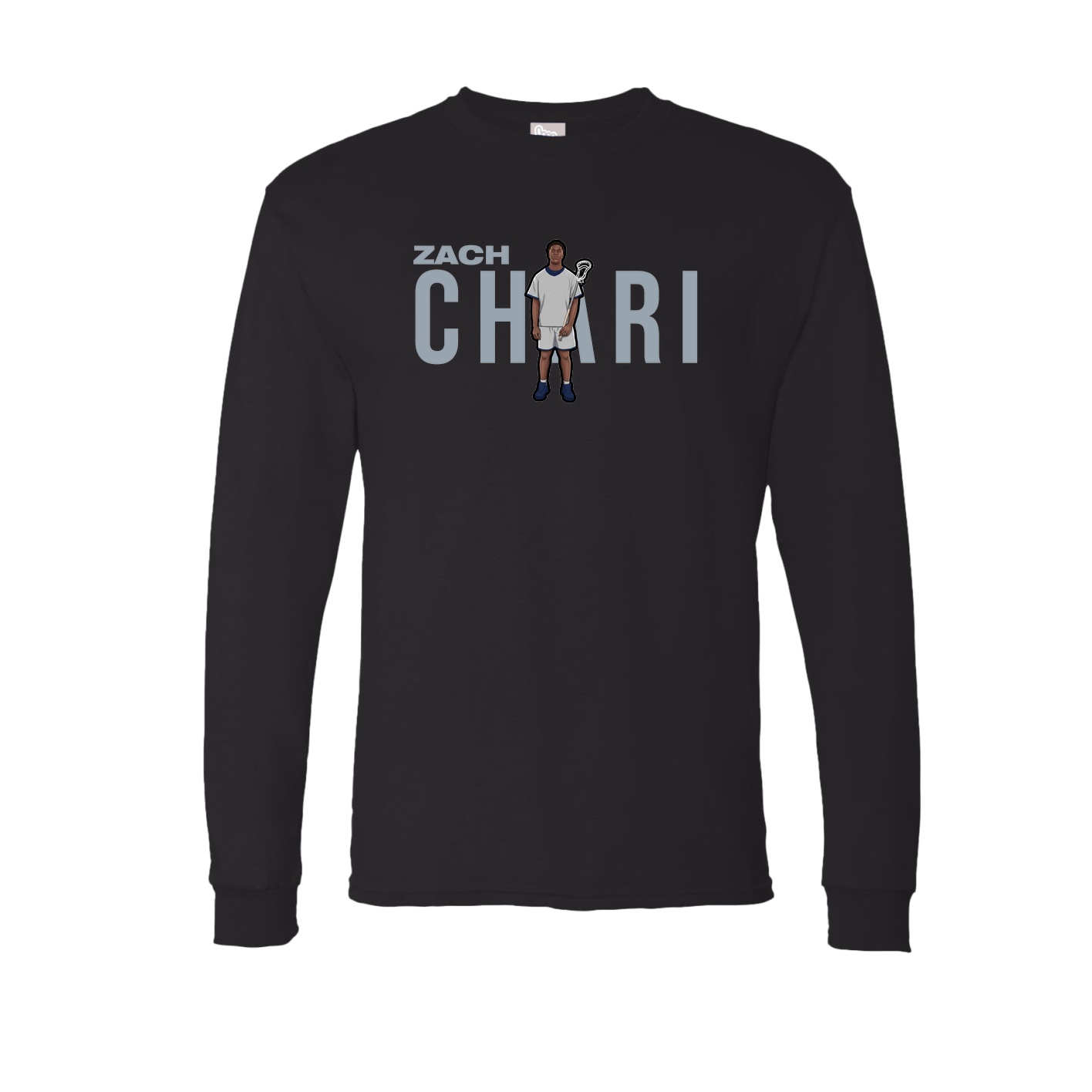 Long Sleeve Tee — Player Name in Black
