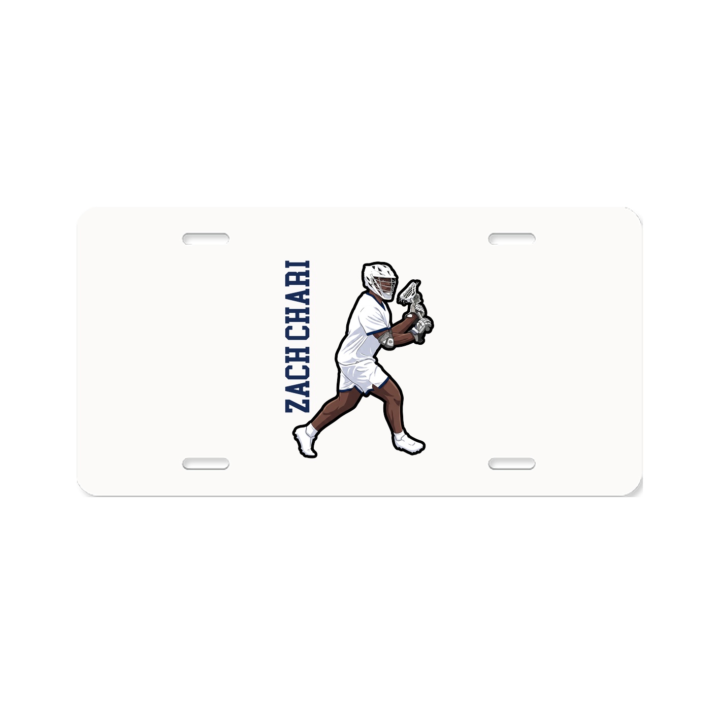 License Plate — Name Vertical in Classic