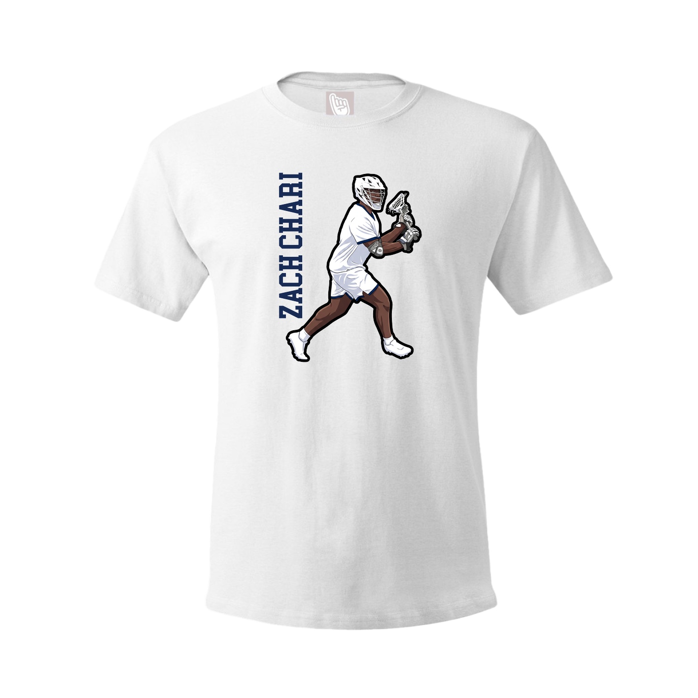 Tee — Name Vertical in White