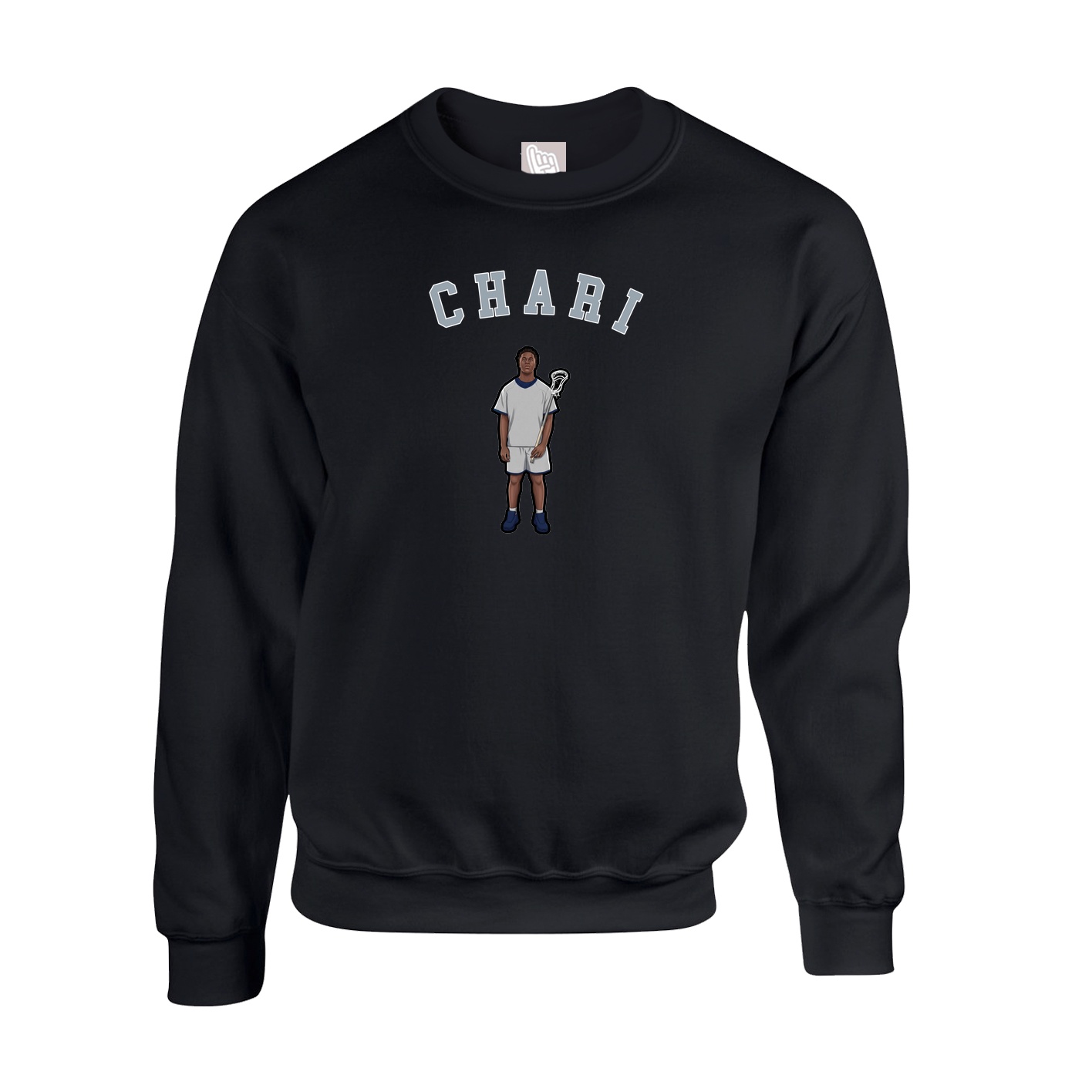Fleece Crew — Shirsey Arch in Black