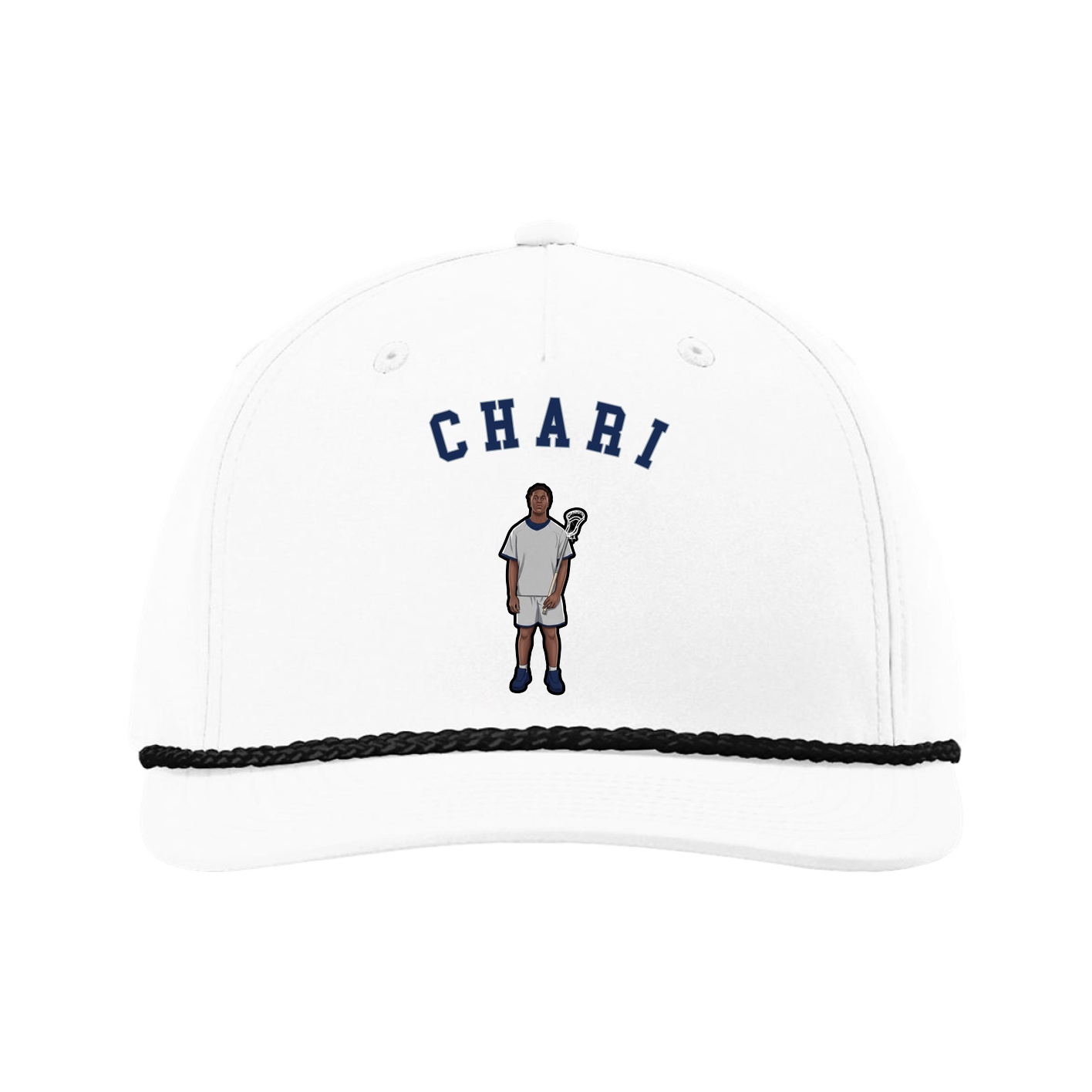 Five-Panel Classic Rope Cap — Shirsey Arch in White