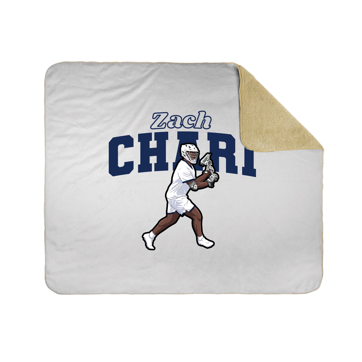 Throw Blanket — Name Arch in White
