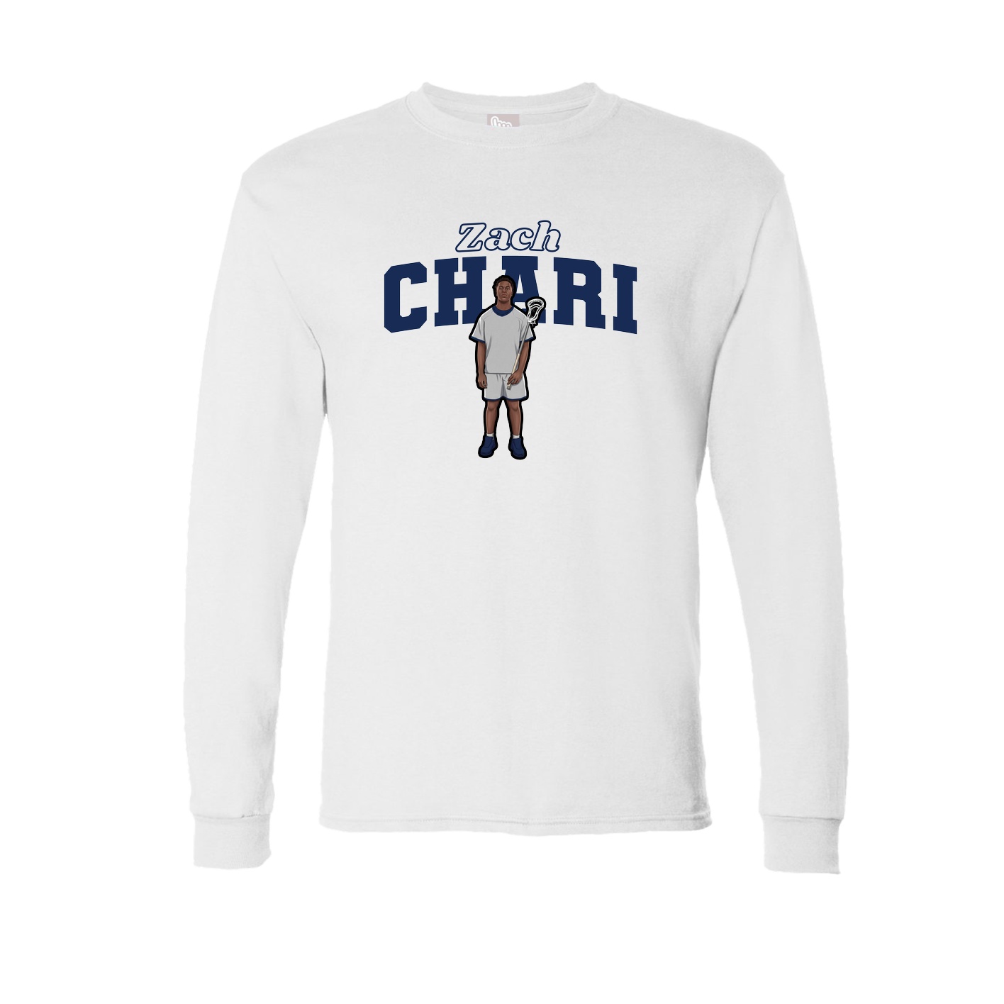 Long Sleeve Tee — Name Arch in White