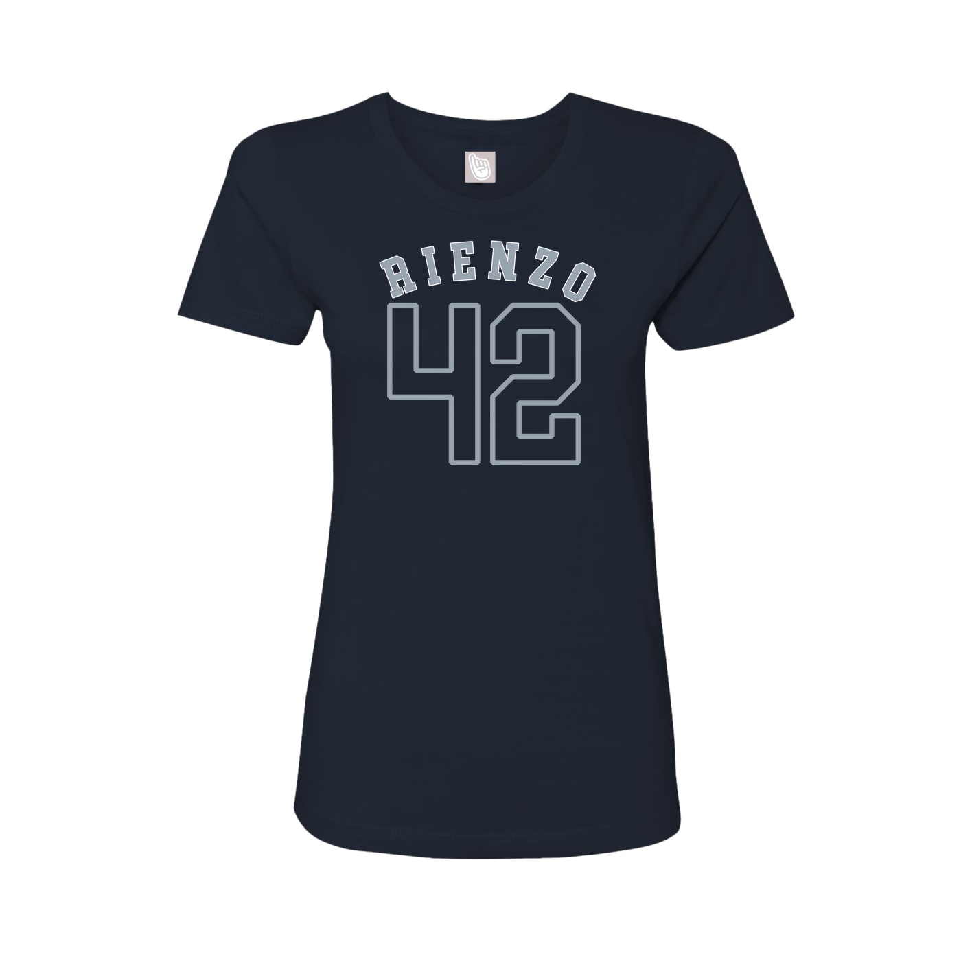 Fitted Women's Tee — Shirsey Arch in Navy