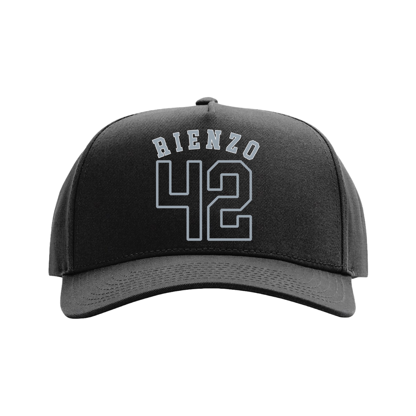 Full Fabric Five-Panel Champ Cap — Shirsey Arch in Black